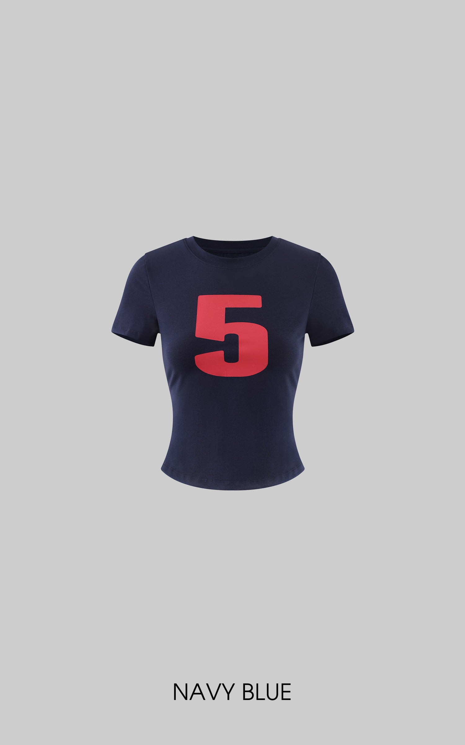 WARDEN EDGE Slim Cropped Number Print Tee