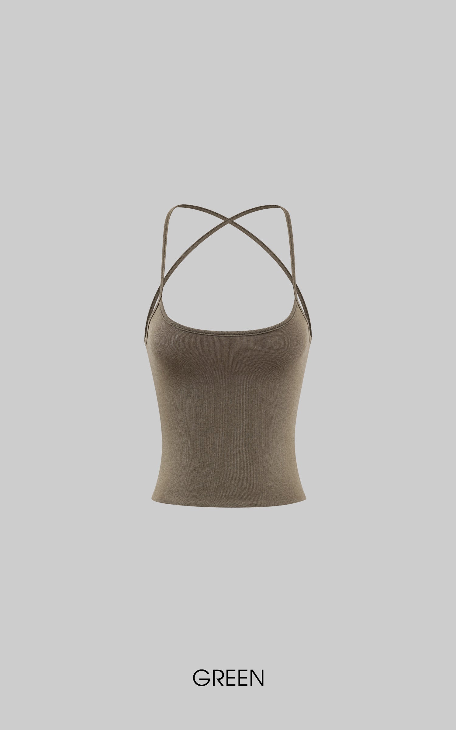 0122stepll Cross Back Lace-Up Camisole