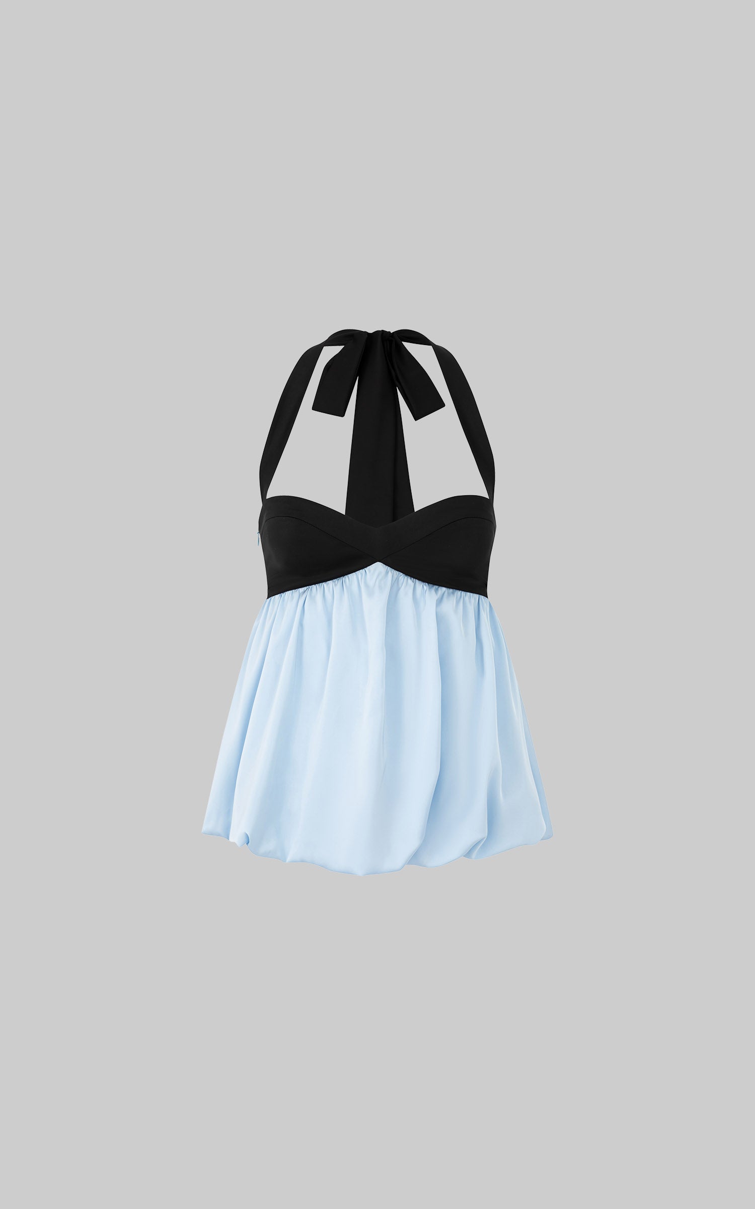 IAMXIAA Contrast Sweetheart Halter Bubble Babydoll Cami Top