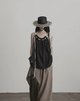 DOINDULGE Braided Rope Drawstring Strap Top