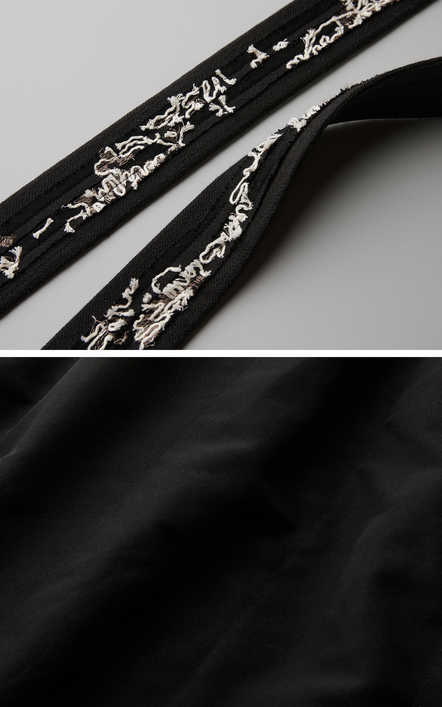 DOINDULGE Embroidered Asymmetric Long Coat