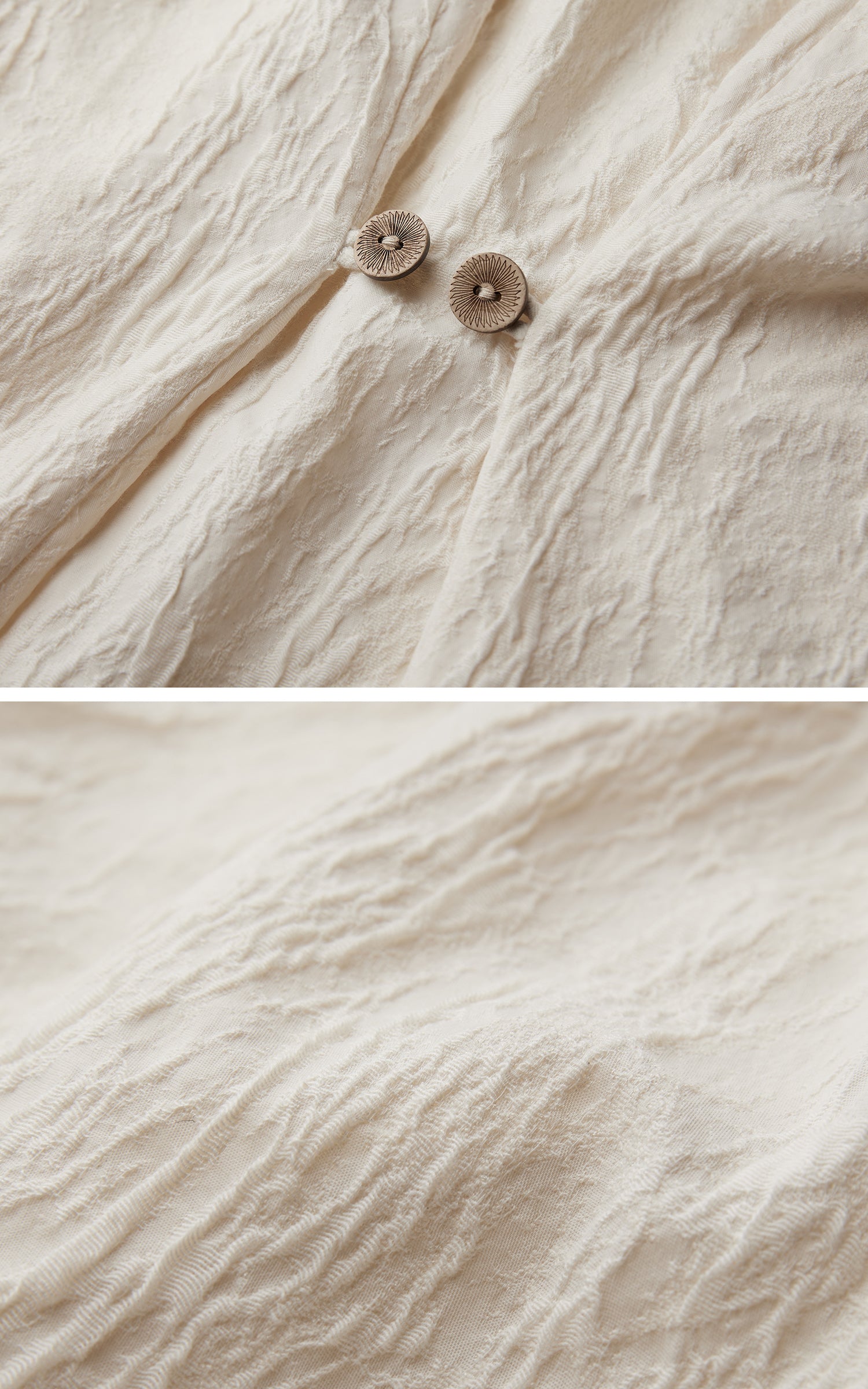 DOINDULGE Textured Gathered Sleeve Blouse