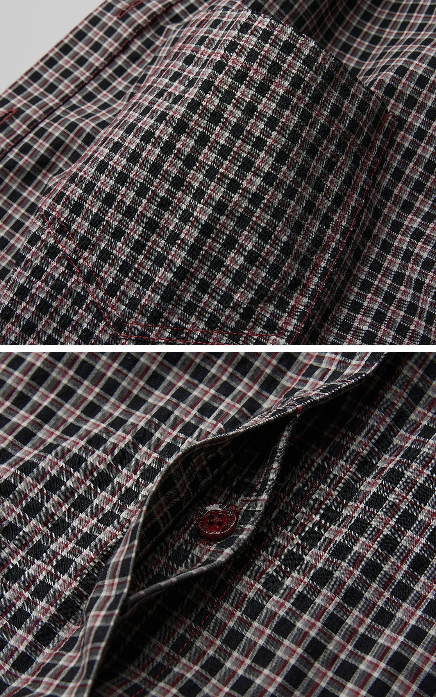 DOINDULGE Checked Rose Detail Loose Shirt