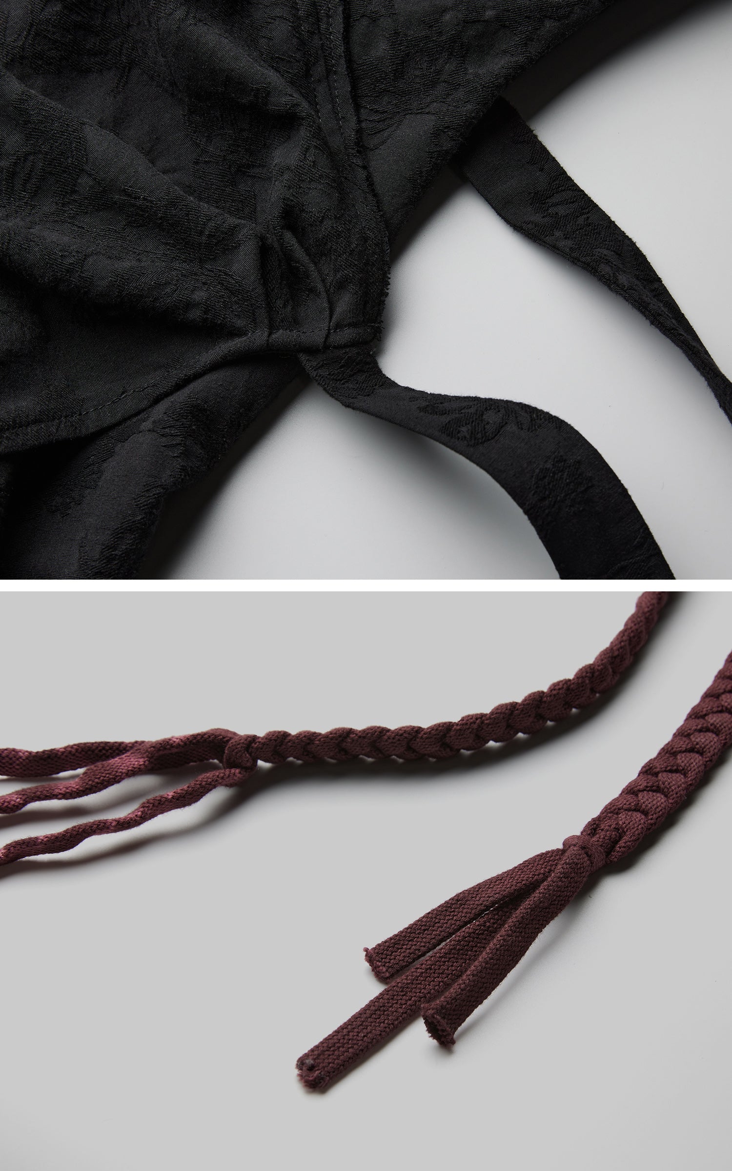 DOINDULGE Deconstructed Wrap Jacquard Long Knit