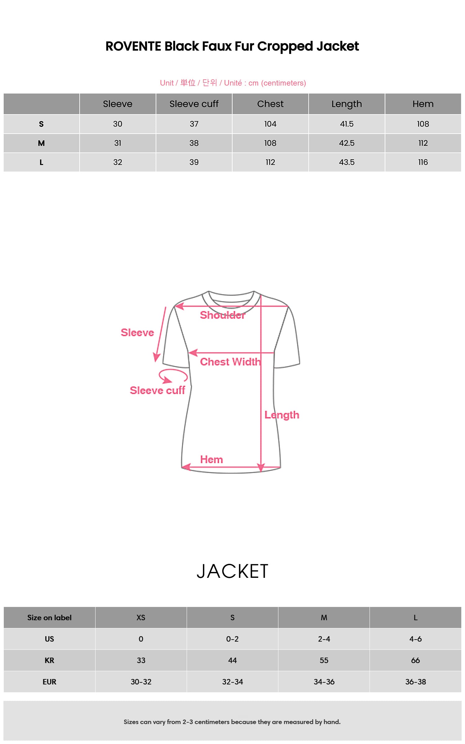 ROVENTE Black Faux Fur Cropped Jacket