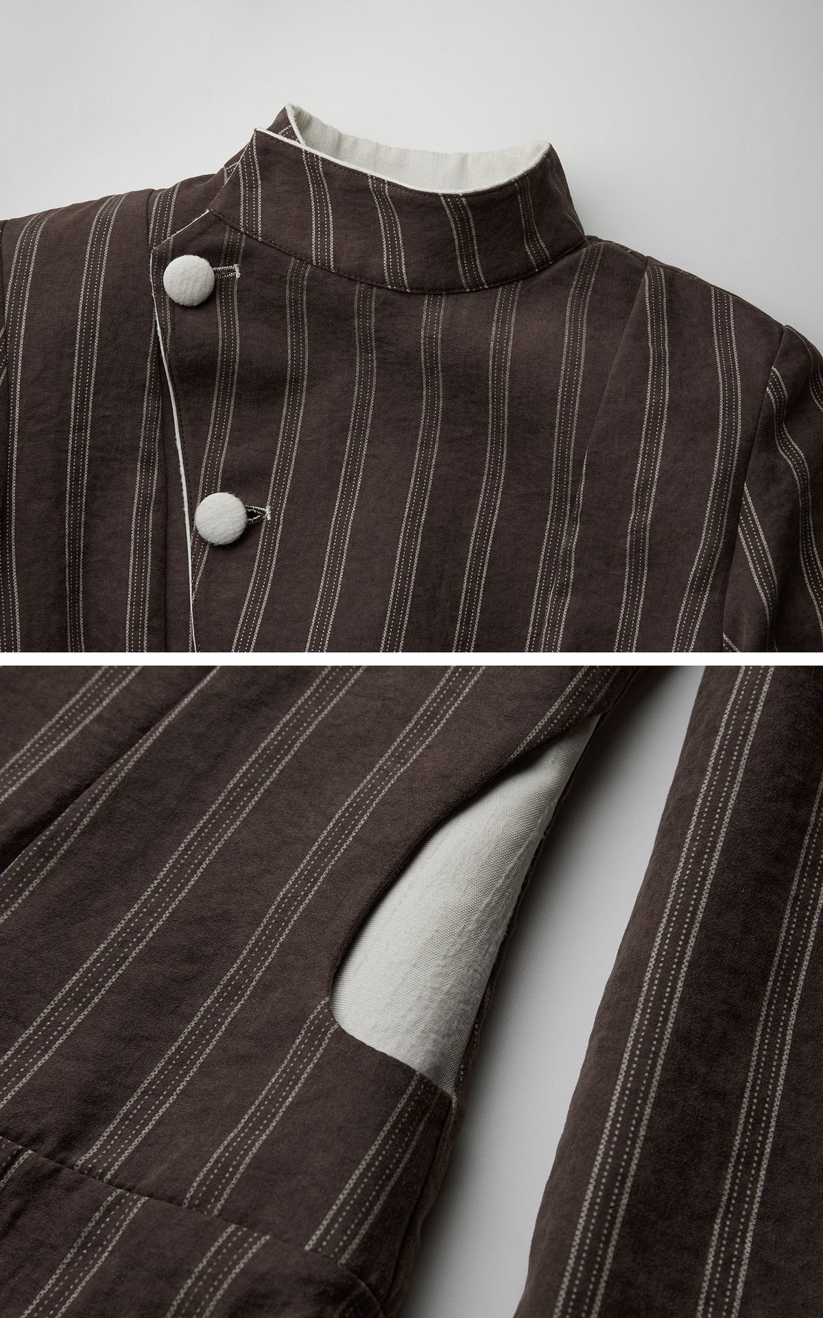 DOINDULGE Veste réversible à col montant asymétrique