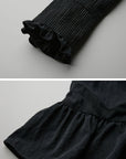 DOINDULGE Structured Pinstripe Tailored Gothic Maxi Dress