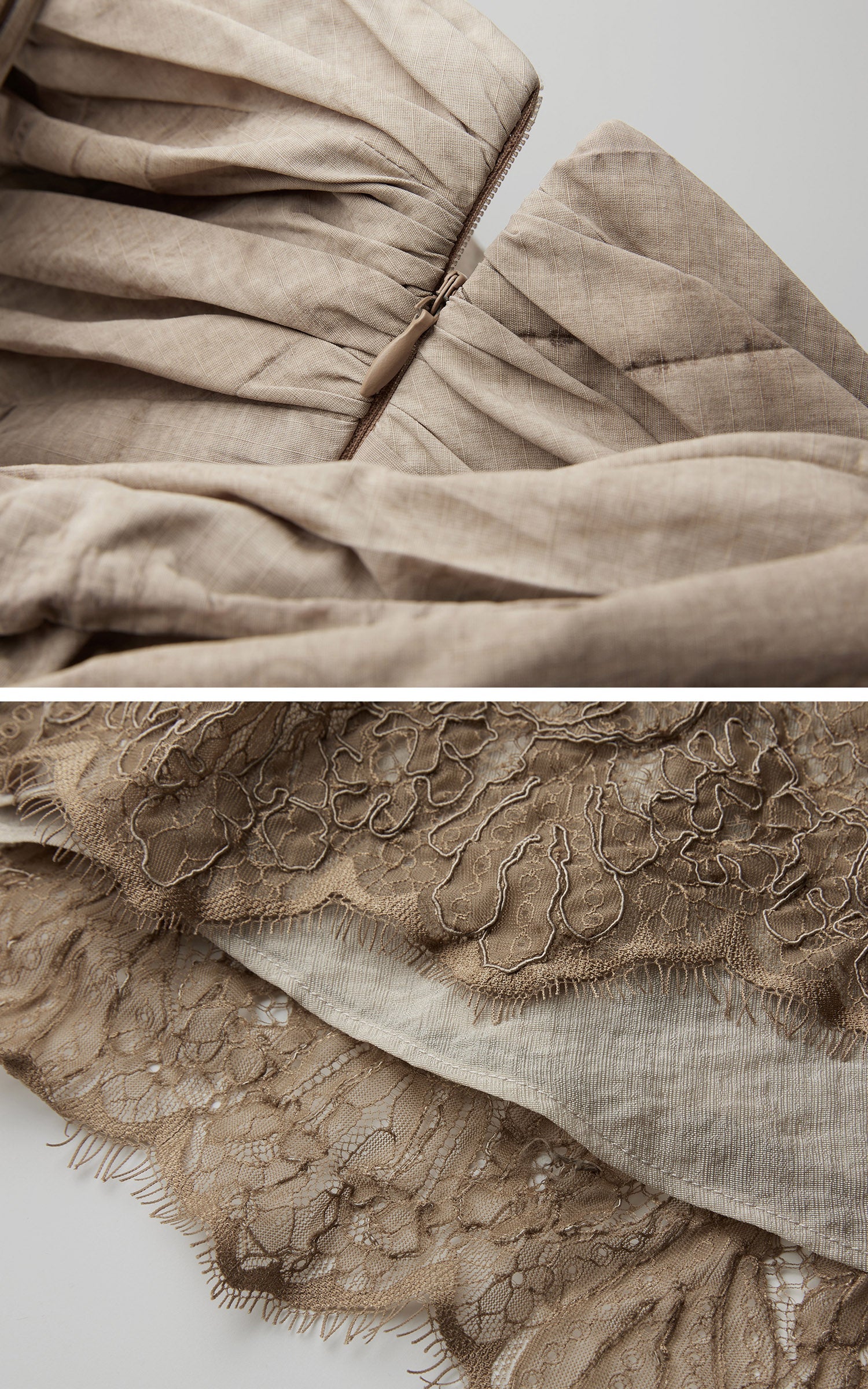 DOINDULGE Asymmetric Lace Panel Maxi Dress