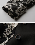 DOINDULGE Embroidered Asymmetric Long Coat
