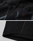 DOINDULGE Oversized Graphic Batwing Sleeve T-Shirt