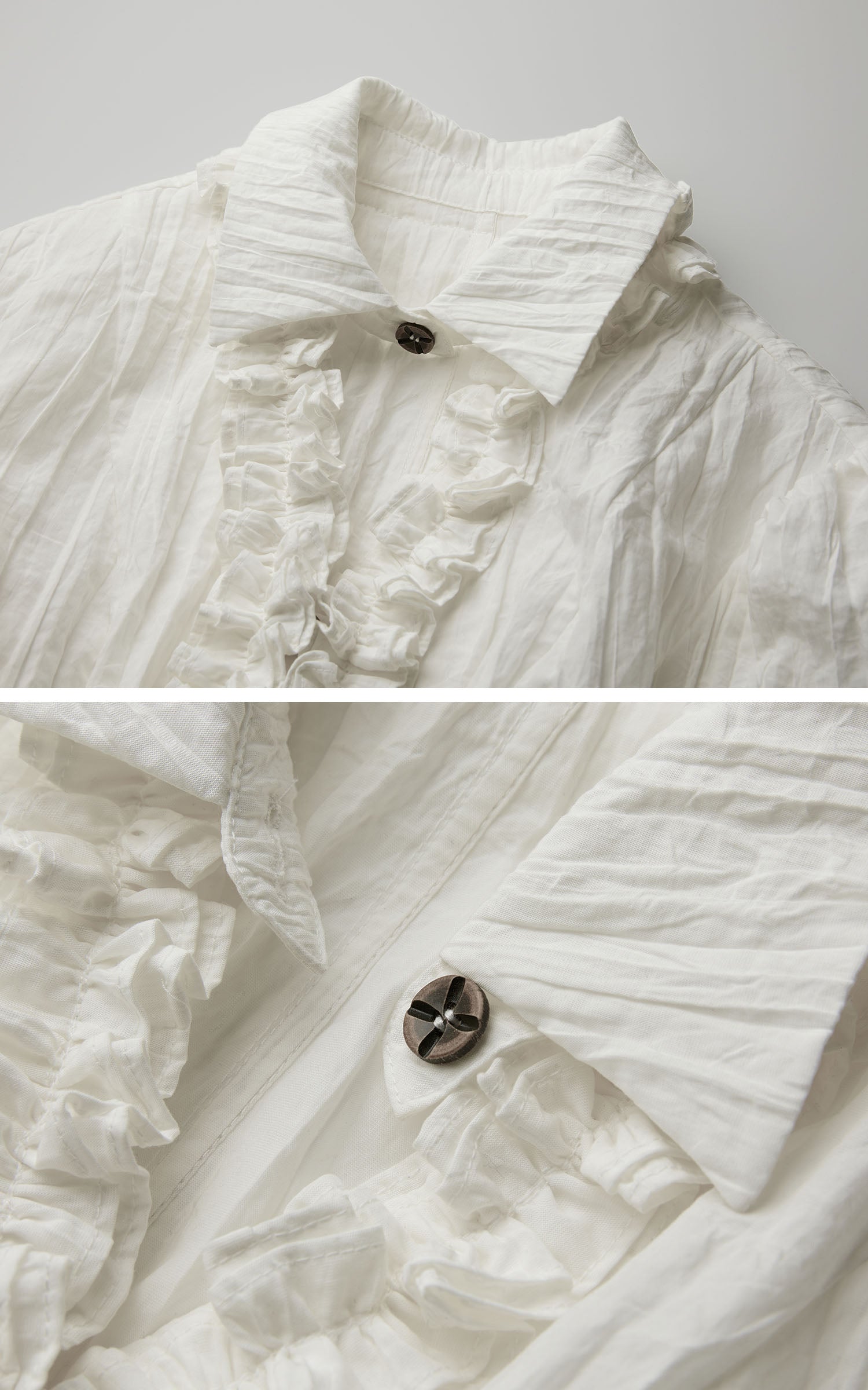 DOINDULGE Ruffled Structured Gothic Shirt