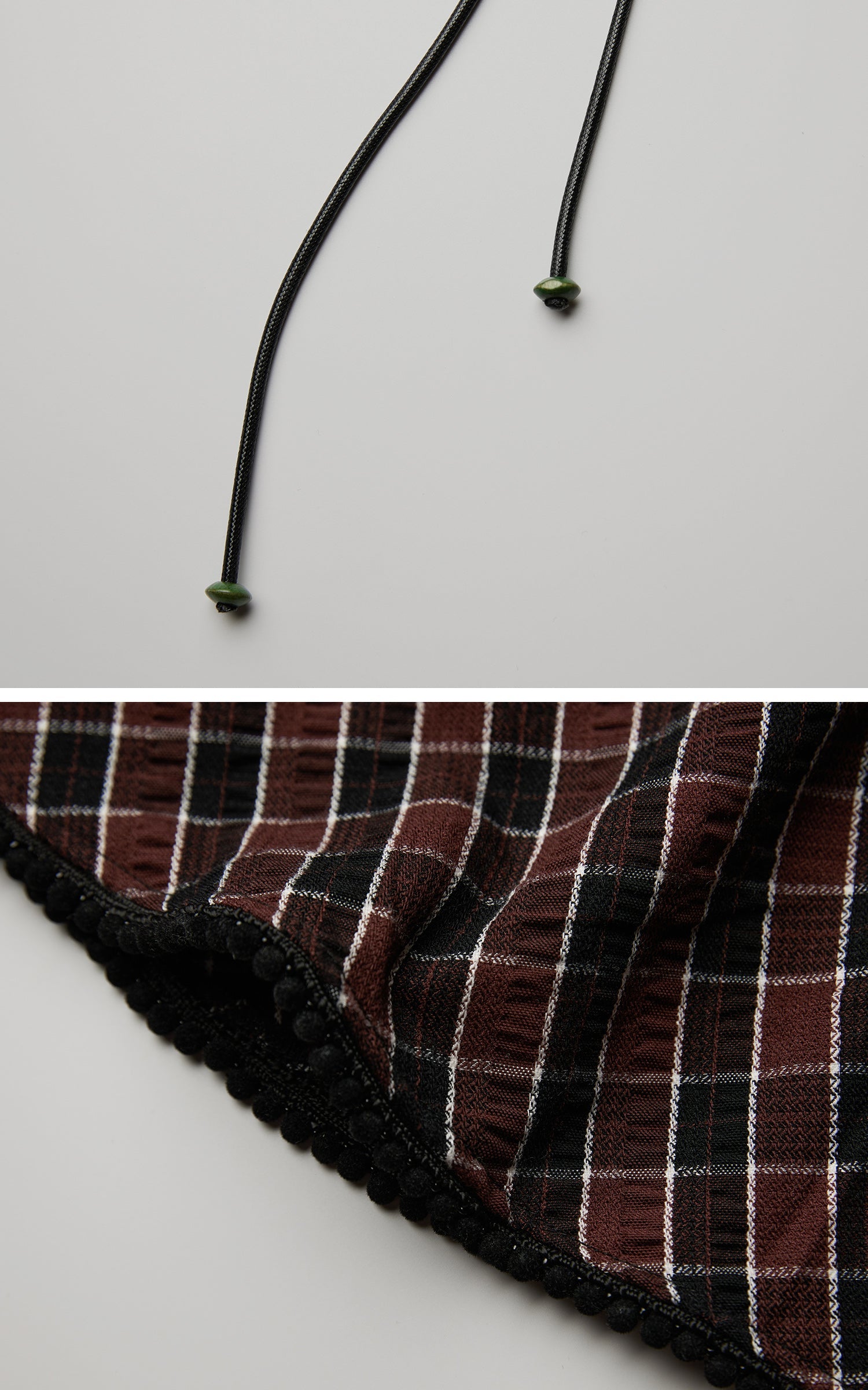 DOINDULGE Textured Check Maxi Skirt