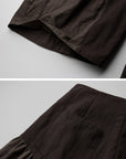 DOINDULGE Asymmetric Paneled Relaxed Wide-Leg Pants