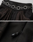 DOINDULGE Beaded Waist Draped Maxi Skirt