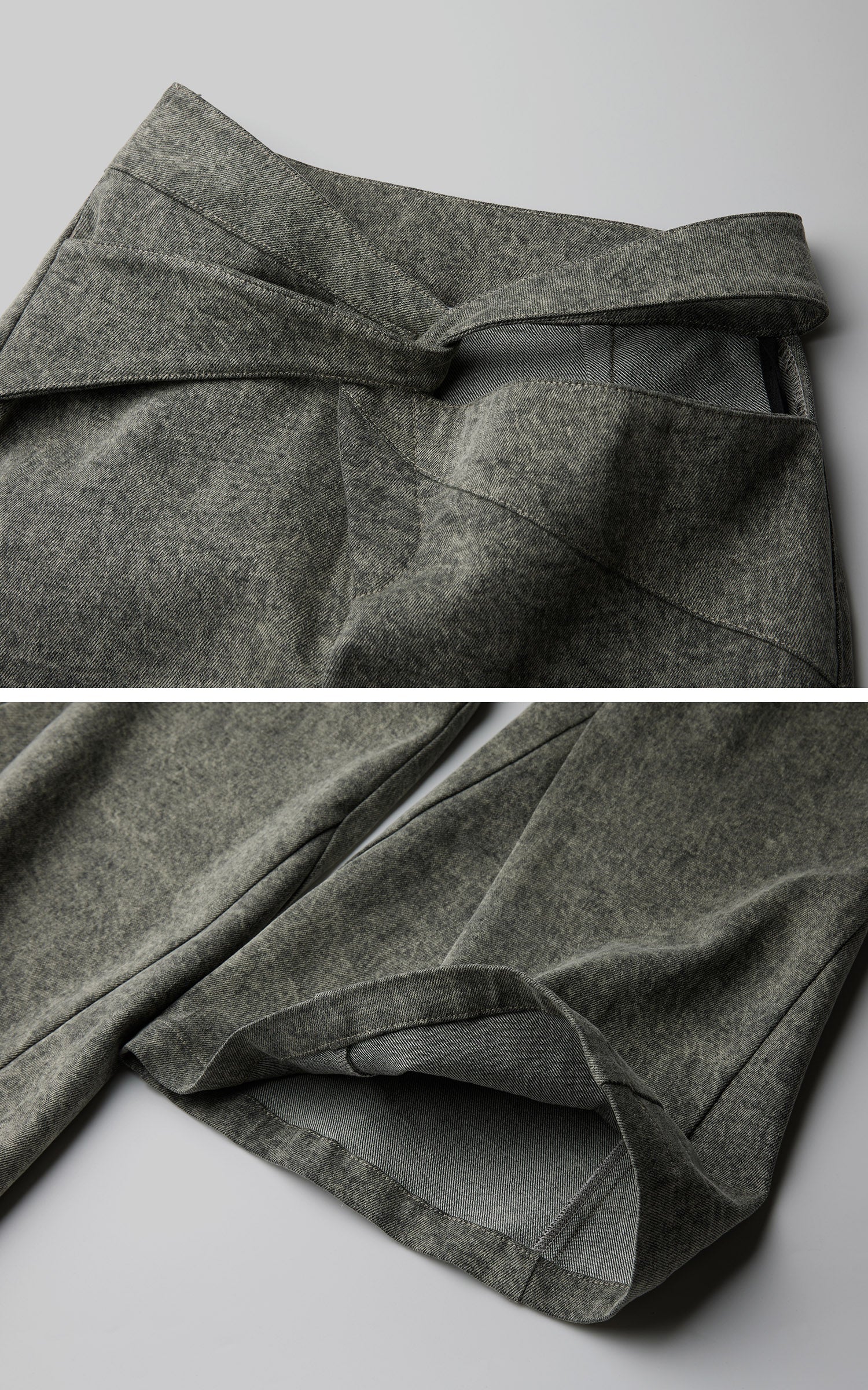 DOINDULGE Crossover Waist Flared Leg Pants