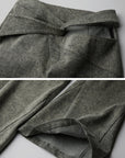 DOINDULGE Crossover Waist Flared Leg Pants