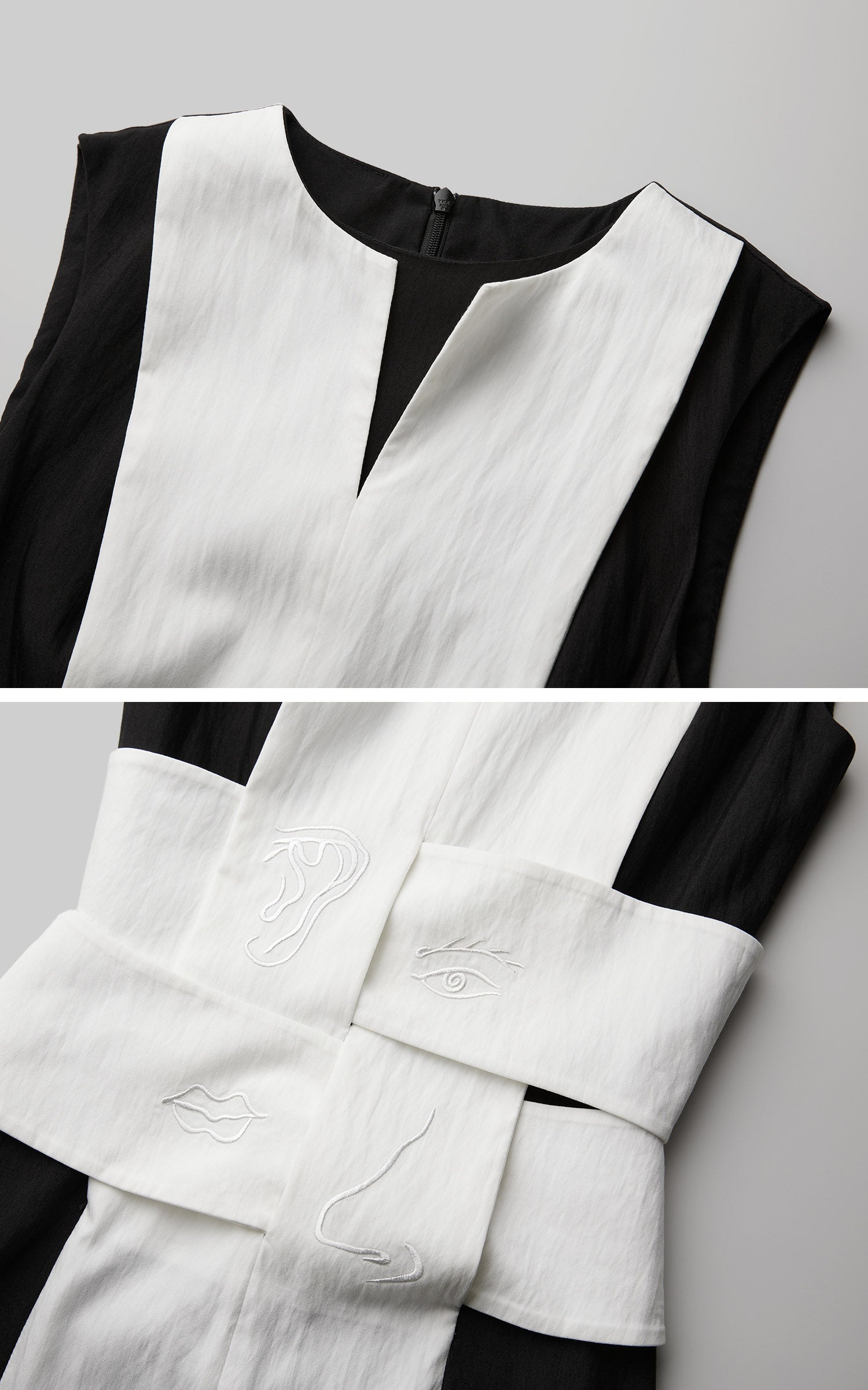 DOINDULGE Contrast Panel Fitted Maxi Dress