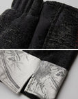 DOINDULGE Wide-Leg Textured Pants with Contrast Hem