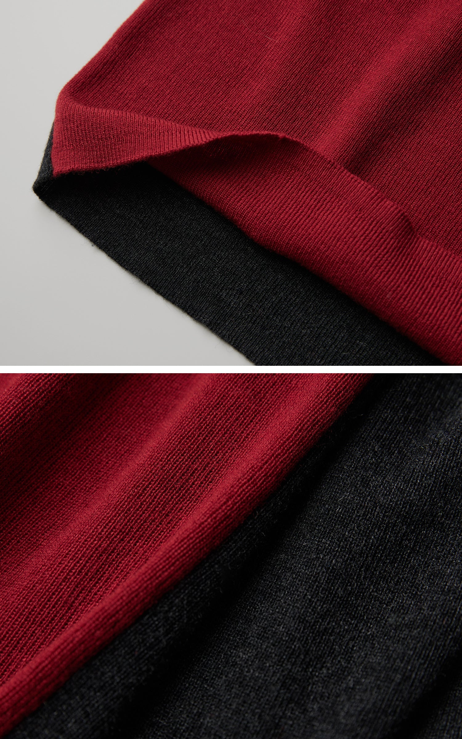 DOINDULGE Contrast Panel Knit Top