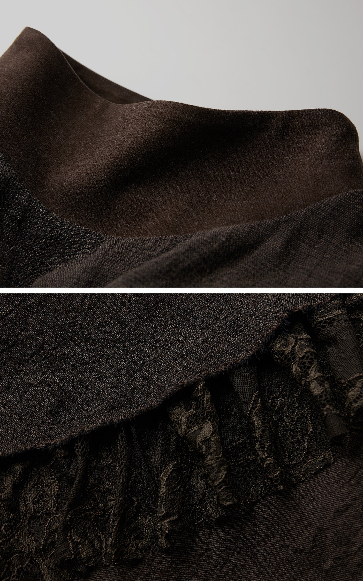 DOINDULGE Layered Asymmetric Skirt with Braided Belt and Fur Accent