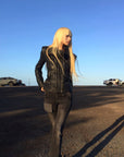 Rase le sol Quilted Asymmetric Down Jacket