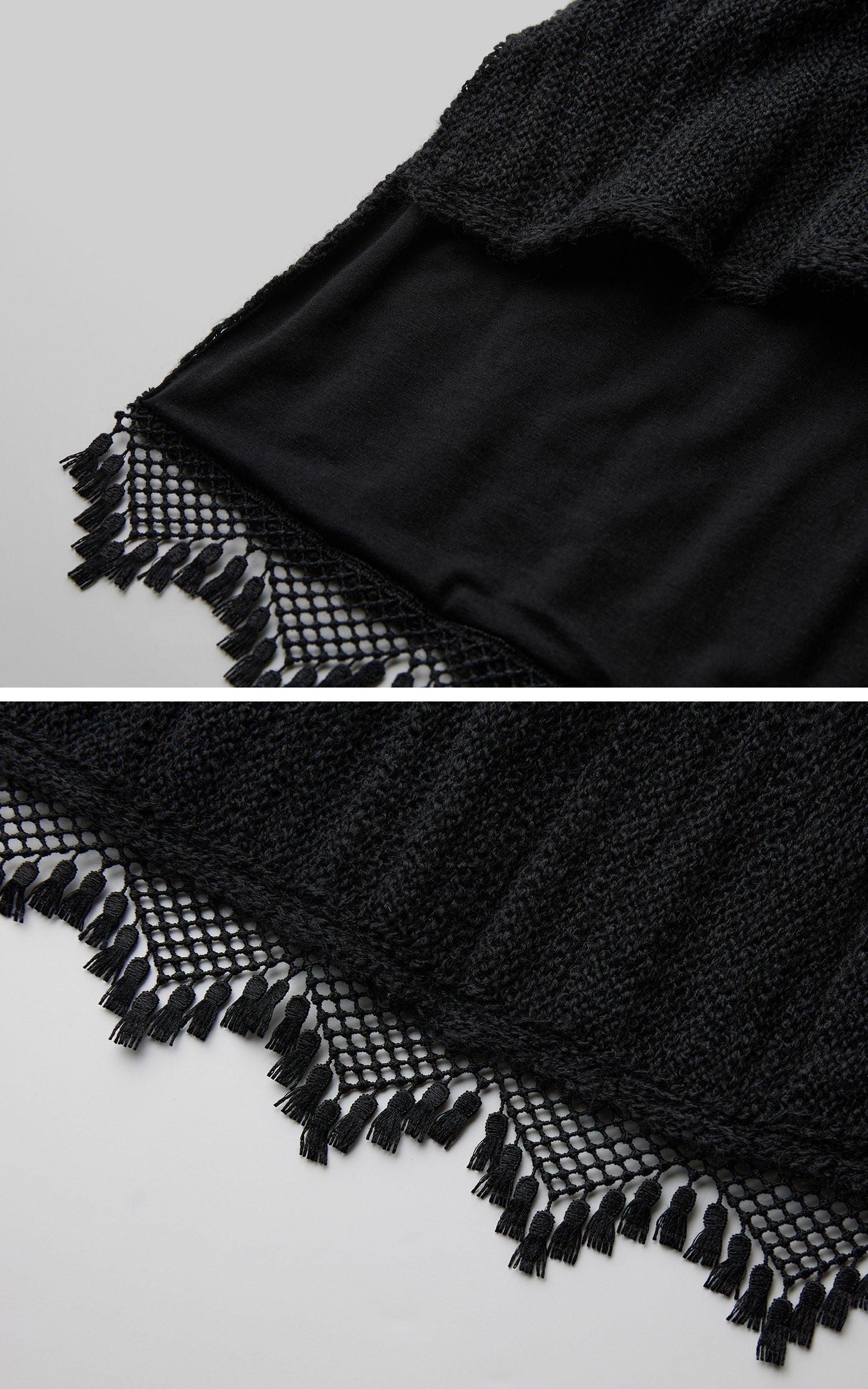 DOINDULGE Gothic Textured Knit Side Slit Camisole Top