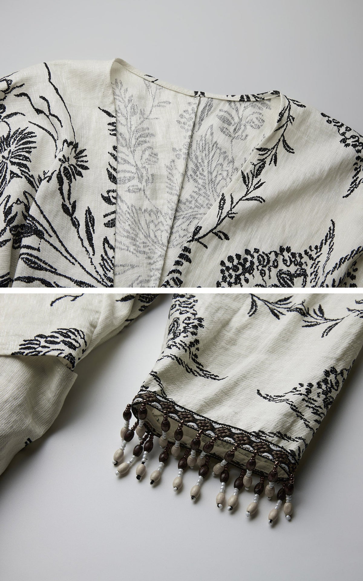 DOINDULGE Engraved Botanical Wrap Maxi Dress
