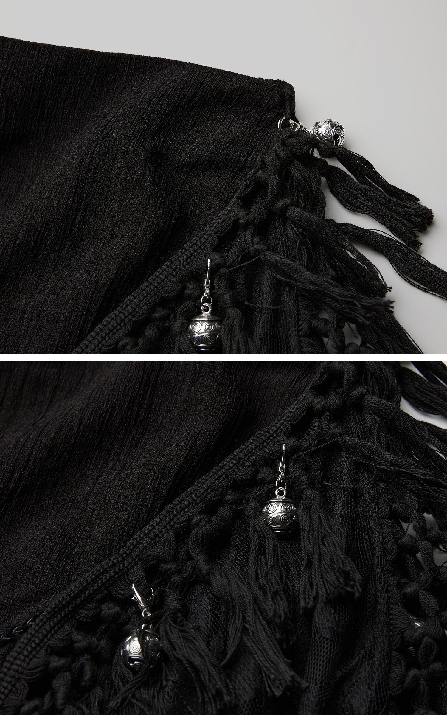 DOINDULGE Detachable Asymmetric Lace Maxi Skirt