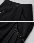 DOINDULGE Shadow Stripe Balloon Pants with Gathered Hem