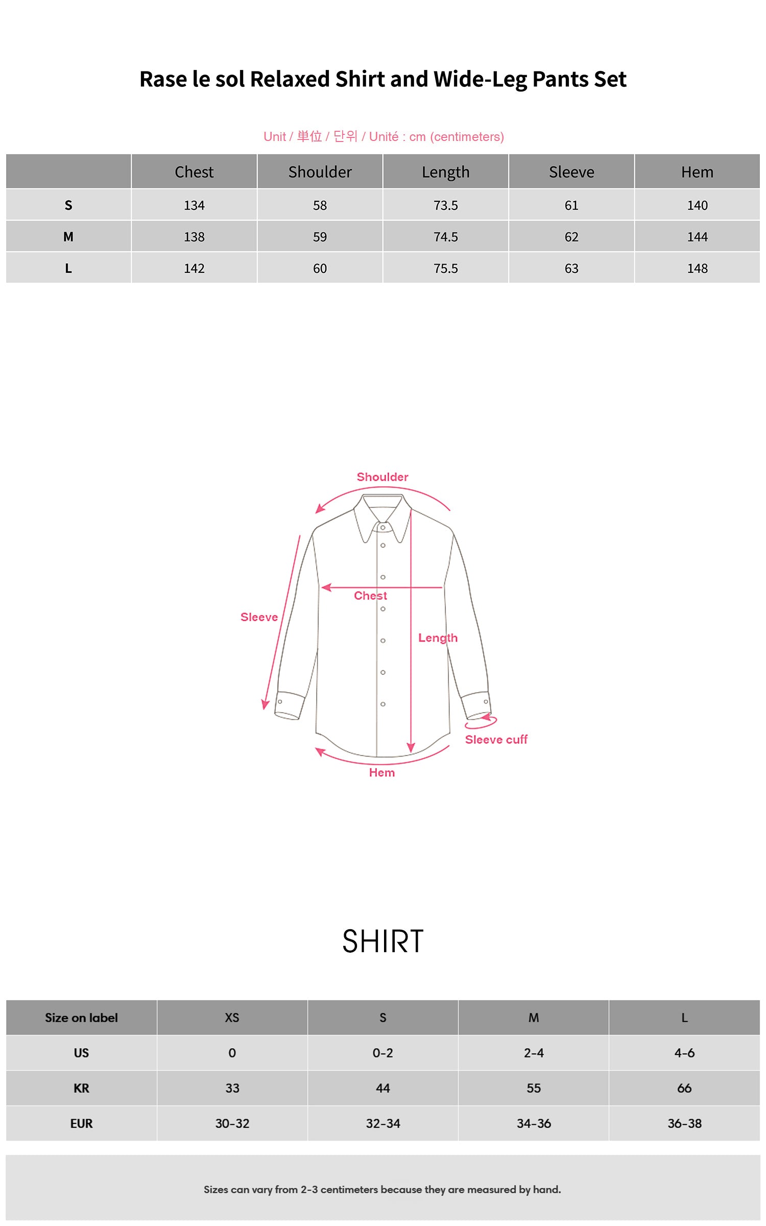 Rase le sol Relaxed Shirt and Wide-Leg Pants Set