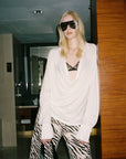 0122stepll Draped Cowl Neck Knit Long Sleeve Top