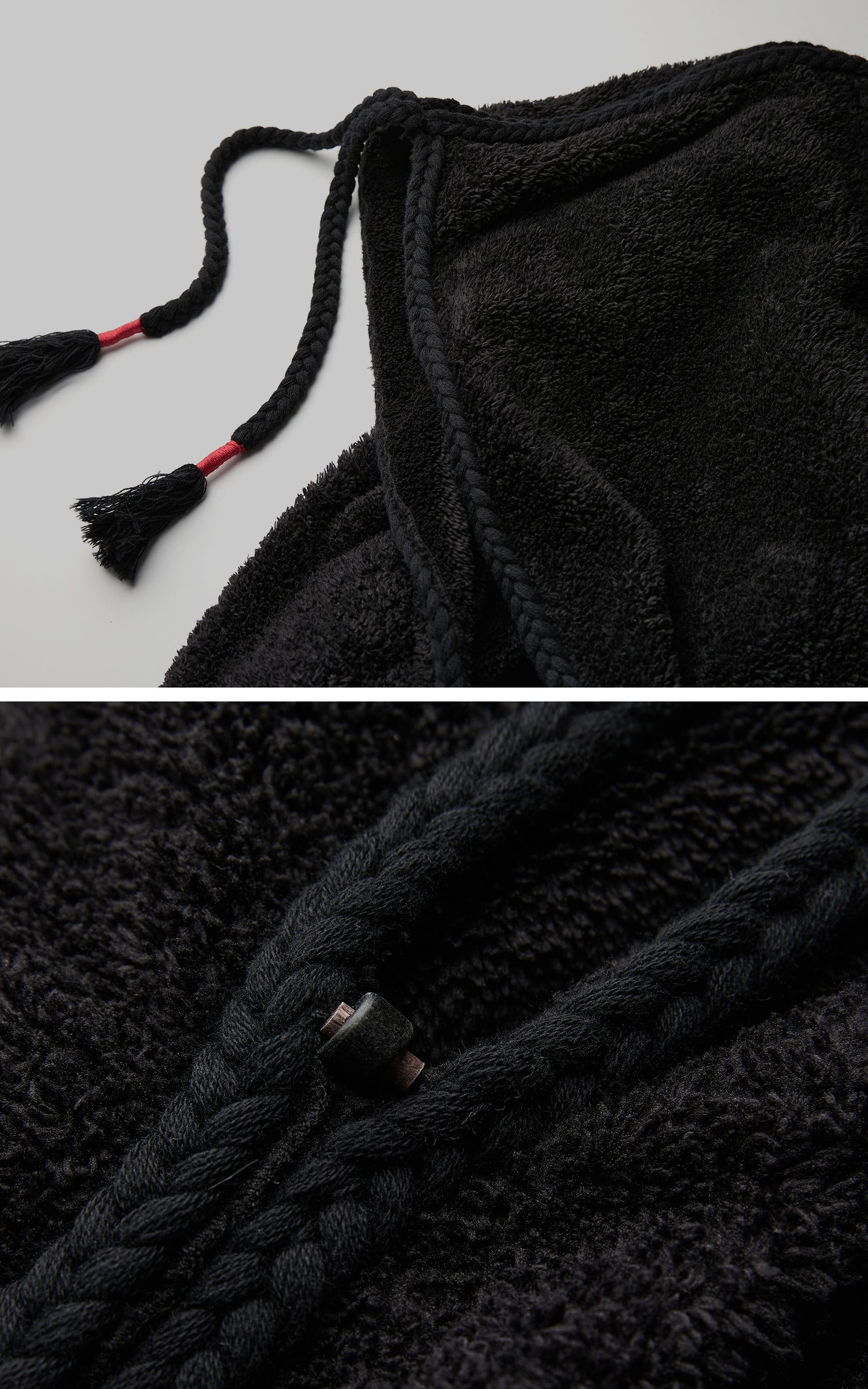 DOINDULGE Draped Tie-Detail Shawl Jacket