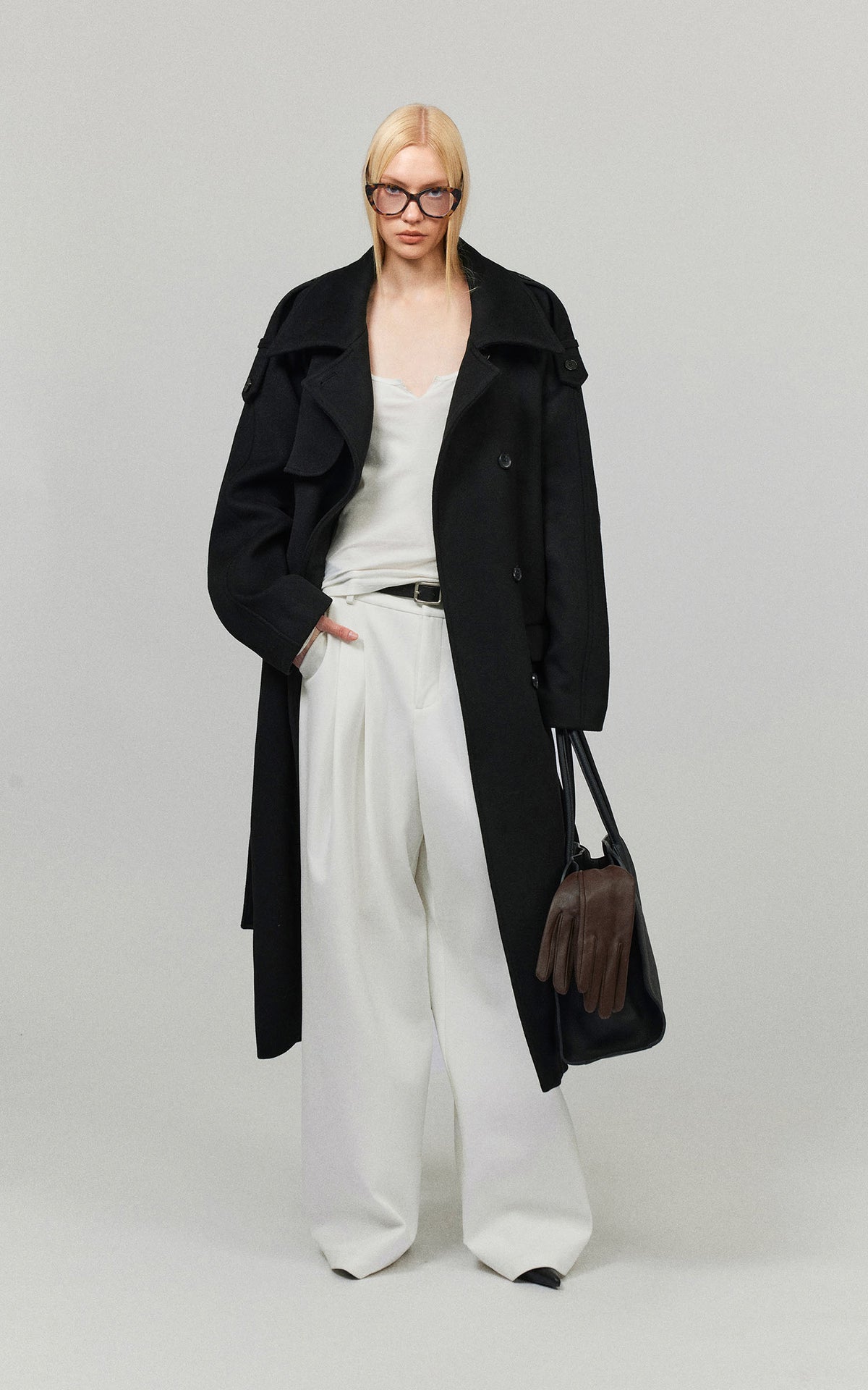 0122stepll Low Rise Pleated Oversized Wide Leg Tailored Pants