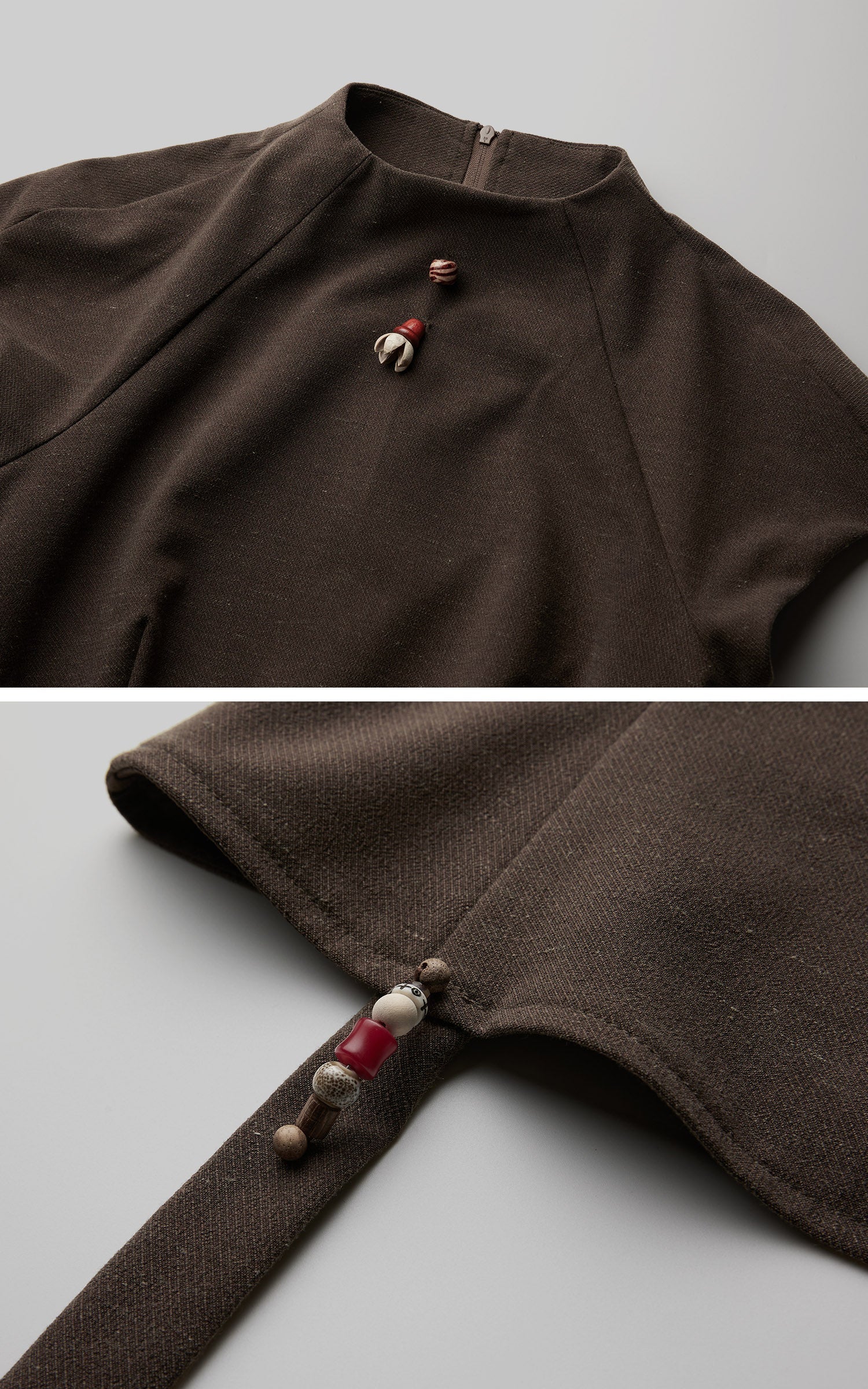 DOINDULGE Mock-Neck Cap-Sleeve Fitted Top