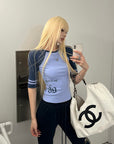 Rase le sol Gothic Graphic Contrast Raglan Slim Fit Top