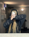 Rase le sol Embroidered Hooded Knit Sweater & Long Shorts Set