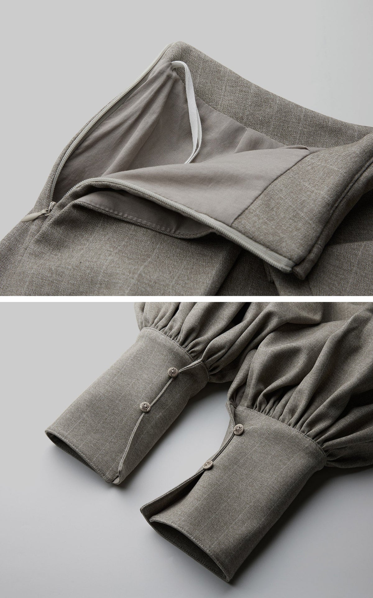 DOINDULGE Pantalon bouffant plissé à taille asymétrique