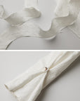 DOINDULGE Asymmetric Ruched High-Neck Shirt with Sculptural Draped Panels