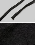 DOINDULGE Textured Wide-Leg Trousers with Draped Panels and Rope Detail