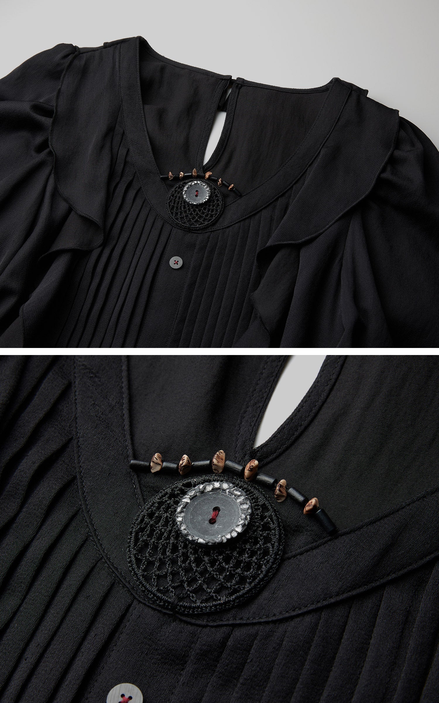 DOINDULGE Smocked Panel Ritual Long Dress