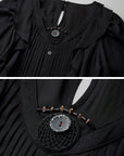 DOINDULGE Smocked Panel Ritual Long Dress