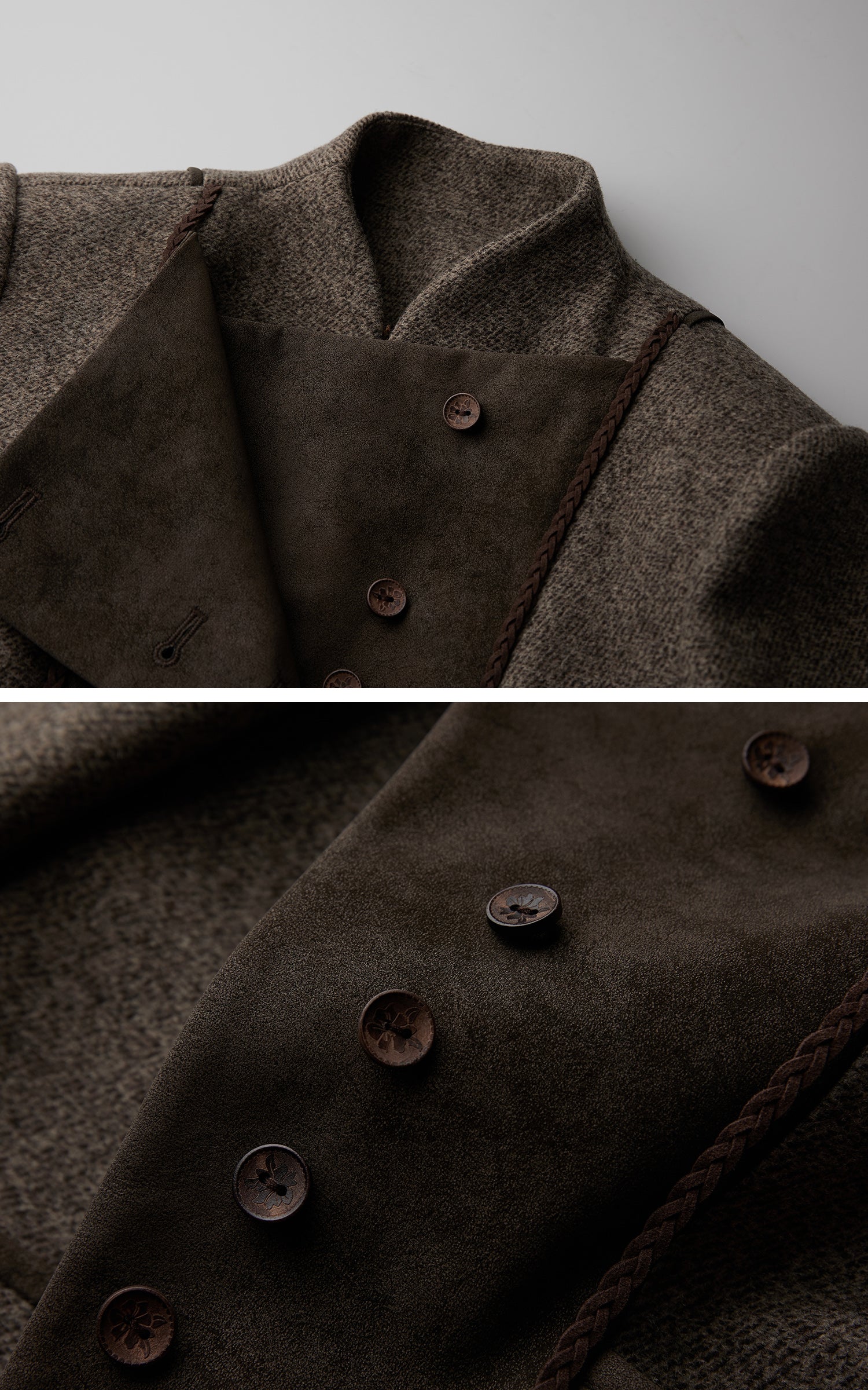 DOINDULGE Asymmetric Wool-Blend Structured Jacket