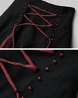 DOINDULGE Gothic Lace-Up Maxi Skirt