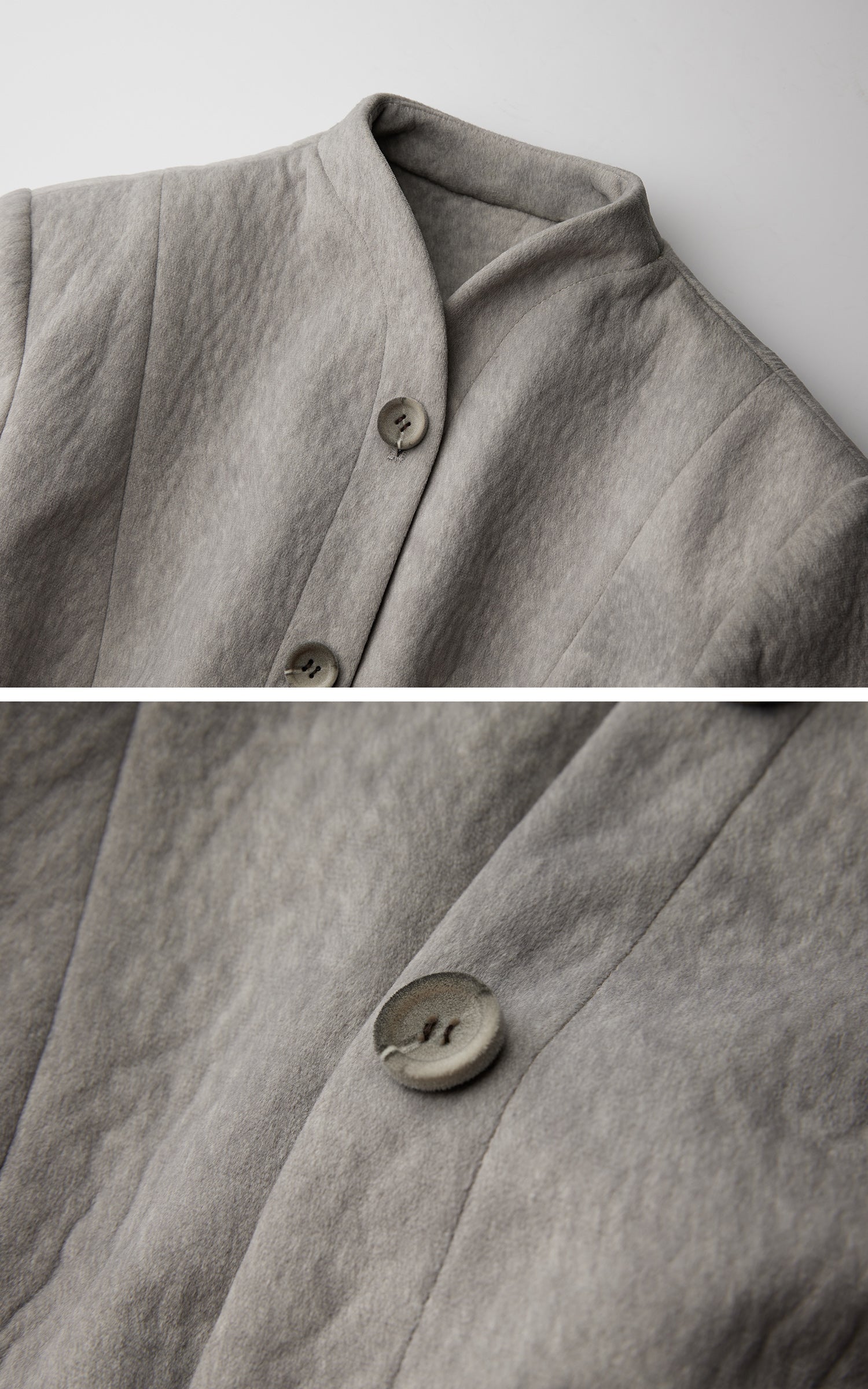 DOINDULGE Sculptural Long Coat with Faux-Fur Cuffs