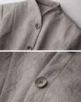 DOINDULGE Sculptural Long Coat with Faux-Fur Cuffs