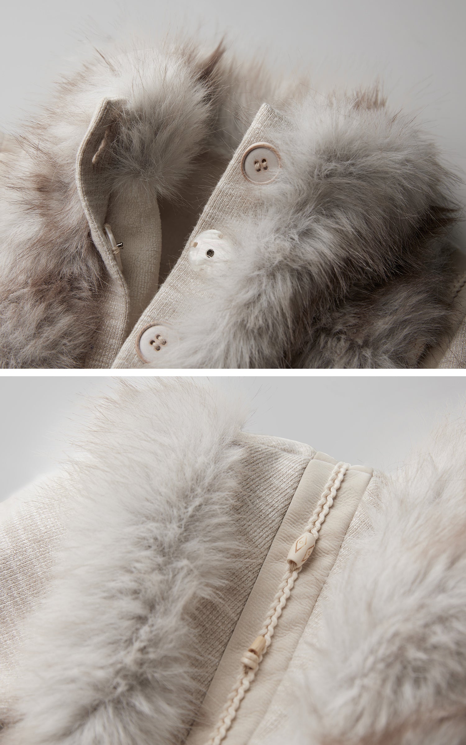 DOINDULGE Faux Fur-Panel Textured Jacket