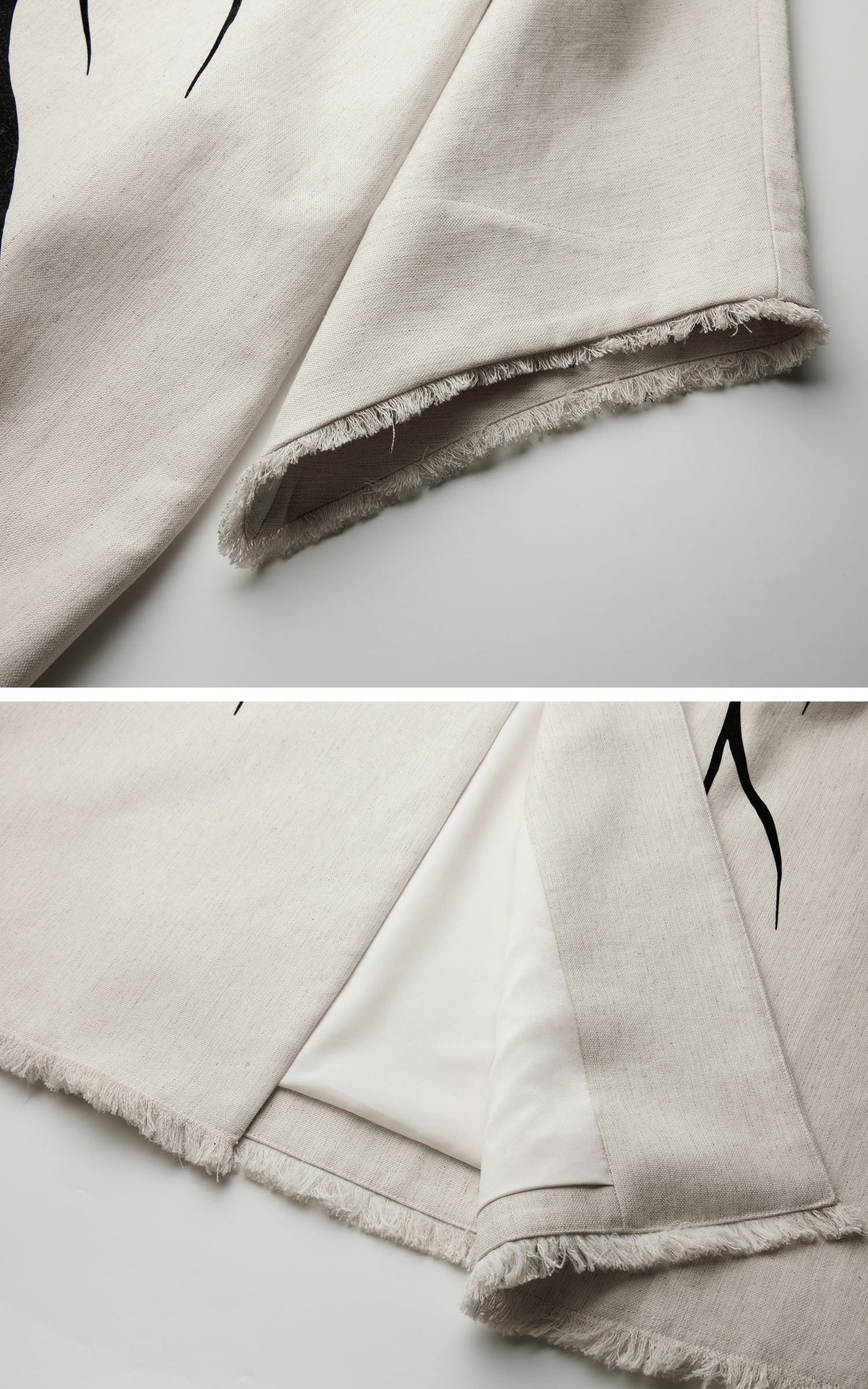 DOINDULGE Avant-Garde Raw Hem Long Coat