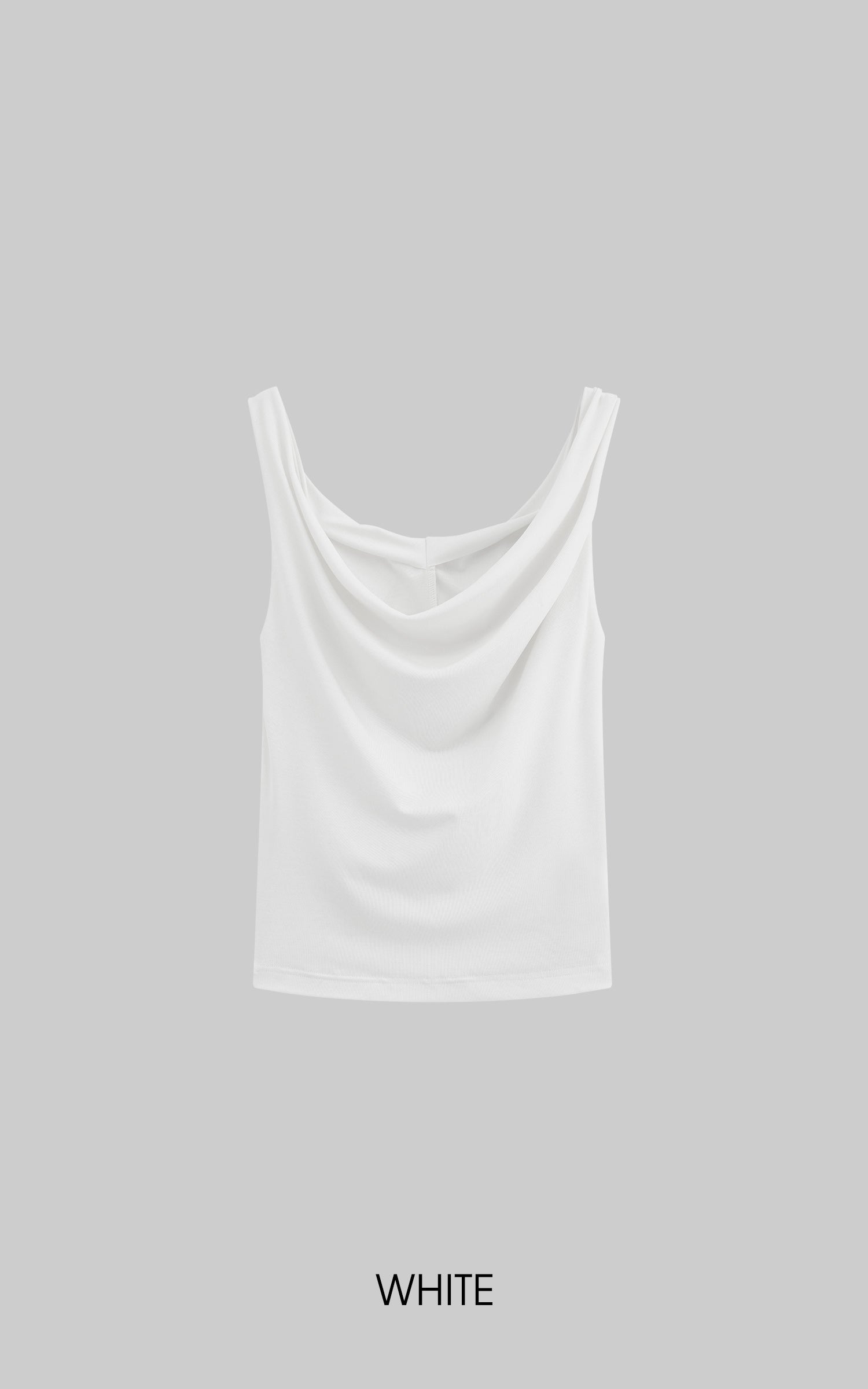 DreamyNerd Draped Neck Jersey Tank Top - PINKPARKS