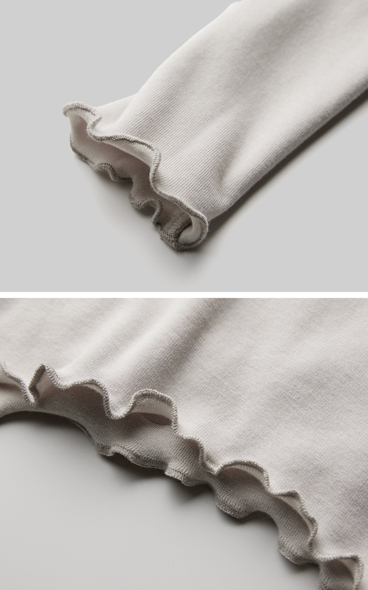 DOINDULGE Asymmetric Ruched High-Neck Long Sleeve Tee