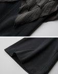 DOINDULGE Flared Pants Layered Wrap Panel